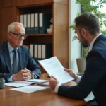 person consulting about his loss insurance policy