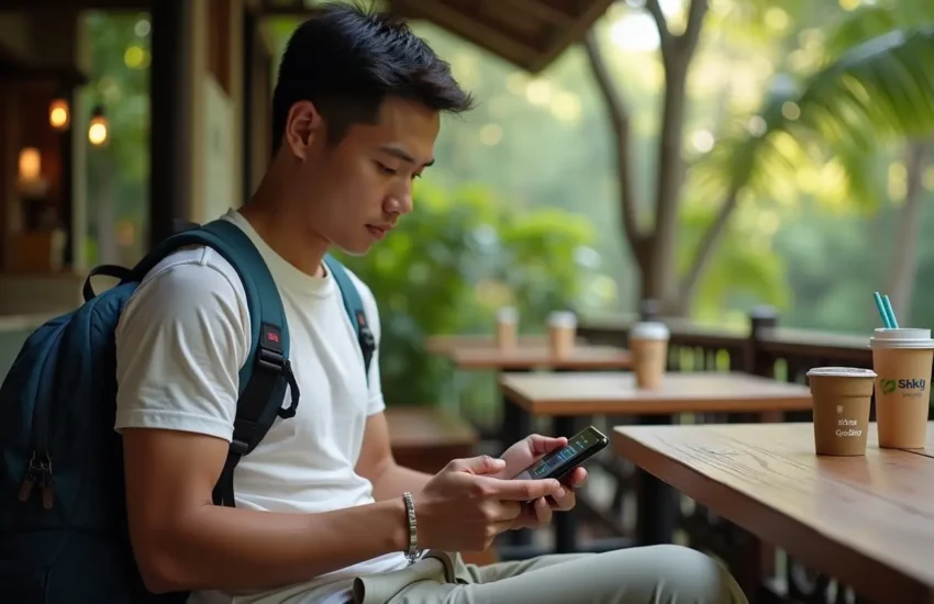 traveler comparing airalo and gigsky esim options for philippines